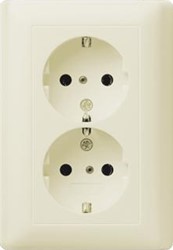 GIRA WAND CONTACTDOOS RANDAARDE 2-VOUDIG COMP CREME WIT SYSTEEM 55 078201