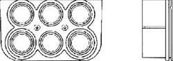 ABB INZETSTUK 4X16 MM + 2X16/19 MM 6931.130