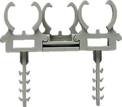 ABB HAFOBOX ZADEL DIAMETER 16-19MM KABELS/BUIZEN 1 HALVE BEUGEL STEEKBEVESTIGING KUNSTSTOF UV-BESTENDIG GRIJS 100 STUKS 1SPA007109F0145