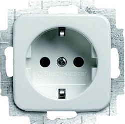 ABB BUSCH JAEGER REFLEX SI THERMOPLAST INBOUW 1-VOUDIGE WCD MET RANDAARDE CENTRAALPLAAT STEEKKLEM RAL9010 2CKA002013A5291