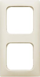 ABB BUSCH JAEGER SI 2-VOUDIG AFDEKRAAM OOK VOOR WANDGOOT MONTAGE VERT-HORI-KLEM GLANS CREME RAL1013 KUNSTSTOF IP20 2CKA001725A1490