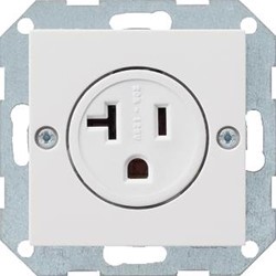 GIRA WAND CONTACTDOOS NEMA 5-20R WIT GLANZEND SYSTEEM 55 048703