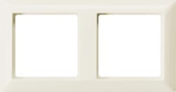 JUNG AS500 2-VOUDIG AFDEKRAAM VOOR WANDGOOT MONTAGE VERT-HORI-GLANS WIT RAL1013 KUNSTSTOF IP44 AS582