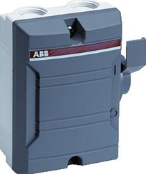 ABB LASTSCHEIDER IN KUNSTSTOF BEHUIZING ZIJBED-LICHT-DONKER GRIJS 3P 40A-AC23-400V 2X2XM32-1XM16- 2CMA142408R1000