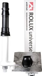 UBBINK DAKDOORVOER PARALLEL 60MM 80/80MM KUNSTSTOF PP MET GLIJSCHAAL LENGTE 1110MM ZWART/WIT 0184223