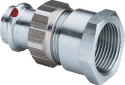 VIEGA PRESTABO 3-DELIGE RECHTE KOPPELING 54MM X 2 STAAL (PERS X BINNENDRAAD) 643 515