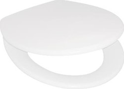 WISA STAR CLOSETZITTING WIT MET DEKSEL VOOR UNIVERSELE TOILETPOT HARTAFSTAND SCHROEFDRADEN 155MM SCHARNIERPOOT/ROZET ROESTVASTSTAAL (RVS) VOOR MONTAGE VAN BOVENAF AFNEEMBAAR VOOR REINIG 1409263601