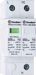 FINDER SPD TYPE 2 230VAC 1 FASE (1 VARISTOR L-N + 1 VONKENBRUG PE-N) 7P.22.8.275.1020