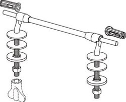 PRESSALIT SCHARNIER MET DOORLOPENDE PEN VAST D28999