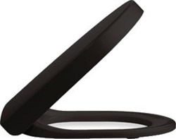 PRESSALIT 3 CLOSETZITTING MET DEKSEL SCHARNIER: RVS SOFTCLOSE KLEUR: ZWART 684001-D38999
