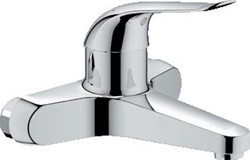 GROHE EUROECO SPECIAL WASTAFELMENGKRAAN WAND EENGREEPS 2-GATS CARTOUCHE KERAMISCH 116MM HOOGTE 177MM UITLOOP VAST CHROOM 32778000