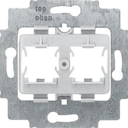 ABB BUSCH JAEGER 1820 DRAAGRING MET GRIJZE INZET VOOR 2 X MODULAR JACK VOOR PANDUIT MINICOM SYSTEEM 2CKA001753A8057