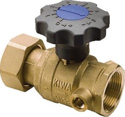 RAMINEX KOGELKRAAN DN50 5-2WX2 BINNENDRAAD MET AFTAP 280028
