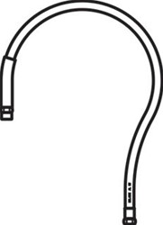 DELABIE WITTE FLEXIBELE HOGEDRUKSLANG 1200MM VOOR VOEDING FF1/2 433120