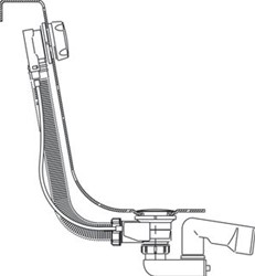 WISA BADAFVOERCOMBINATIE KUNSTSTOF CHROOM DIAMETER AFVOERPLUG 1.1/4 DIAMETER OVERLOOP 1.1/4 UITWENDIGE BUISDIAMETER AFVOER 40MM AANSLUITING AFVOER BUISEIND AANSLUITING SIFON-AFVOERPLUG  5050401129