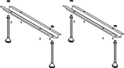 WISA BADONDERSTEUNING POTEN (SET) STAAL (BXHXL) 50X85 130X530MM VERSTELBARE HOOGTE 5050401134