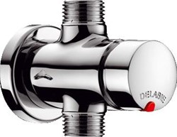 DELABIE TEMPOSOFT 2 DOUCHESET M1/2 OPBOUWKRAAN ZELFSLUITING 30SEC MET TONIC JET DOUCHEKOP CHROOM 747801
