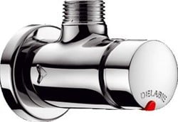 DELABIE TEMPOSOFT 2 DOUCHEKRAAN ,M1/2 HAAKS OPBOUW ZELFSLUITING 30SEC CHROOM 748800
