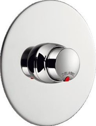 DELABIE TEMPOSOFT 2 DOUCHEKRAAN M1/2 INBOUW ZELFSLUITING 30SEC MET ROZET RVS 130 749428