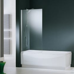 NOVELLINI AURORA 5 BADWAND VAST SPATSCHERM 1500 X 800MM (HXB) PROFIEL CHROOM 6MM GLAS HELDER AURORA580-1K