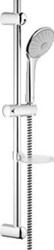 GROHE EUPHORIA 110 MASSAGE GLIJSTANGCOMBINATIE 600MM DOUCHEKOP 115MM 3 STRAALSOORTEN MET ZEEPSCHAAL CHROOM 27231001