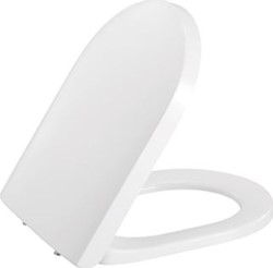 PRESSALIT TIVOLI CLOSETZITTING MET DEKSEL SOFT CLOSE INCL. SCHARNIEREN D15 IN ROESTVRIJ STAAL. KLEUR WIT. 744000-D15999
