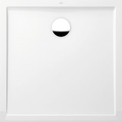 VILLEROY & BOCH FUTURION FLAT DOUCHEBAK QUARYL VIERKANT 1000X1000MM DIEPTE 25MM AFVOER 90MM WIT UDQ1000FFL1V-01