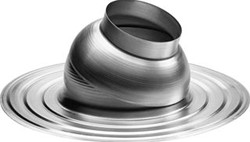 BURGERHOUT RONDE PLAKPLAAT ALUMINIUM DOORVOER DIAMETER 119MM PLAKPLAAT DIAMETER 420MM HOOGTE 105MM 40.045.32.31