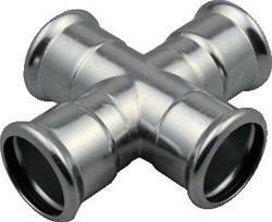 VSH KRUISSTUK VERLOOP XPRESS 90GRADEN GRADEN PN16 MAX 16 BAR 42MM X 28MM X 42MM X 28MM (PERS X PERS X PERS X PERS) STAALVERZINKT 6341016