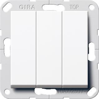 GIRA DRUKCONTACT 3V N-O 1P BS WIT GLANZEND SYSTEEM 55 284403
