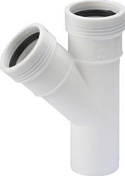 WAVIN WAFIX PP T-STUK 45 GRADEN WIT 32 2MOF/SPIE 3422103004