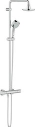 GROHE NEW TEMPESTA COSMOPOLITAN 160 DOUCHETHERMOSTAAT MET DOUCHESYSTEEM WAND TWEEGREEPS 2-GATS 150MM HART CHROOM 27922000