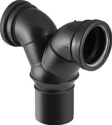 GEBERIT SPIEGELLAS RIOOLFITTING PE DUBBELE WC LASBOCHT 110-90 310-923-14-1 310.923.14.1