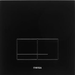 WISA XS DELOS BEDIENINGSPANEEL CLOSET/URINOIR GLAS ZWART (BXLXH) 160X160X8MM GESCHIKT VOOR FRONTBEDIENING BEDIENING TWEEKNOPS GESCHIKT VOOR WANDCLOSET TYPE BEKRACHTIGING MECHANISCH 8050420238