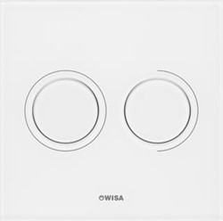 WISA XS LUGA BEDIENINGSPANEEL CLOSET/URINOIR GLAS WIT (BXLXH) 160X160X8MM GESCHIKT VOOR FRONTBEDIENING BEDIENING TWEEKNOPS GESCHIKT VOOR WANDCLOSET TYPE BEKRACHTIGING PNEUMATISCH 8050419801
