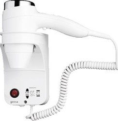 GEESA HAARDROGER 1400W 3 SNELHEDEN KUNSTSTOF SCHEERSTOPCONTACT 110 EN 220V HXBXD 180X270X135MM WIT 916474