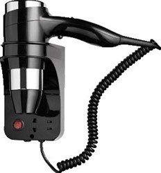 GEESA HAARDROGER 1600W 3 SNELH. SCHEERSTOPCONT. 110 EN 220 V ZWART/CHROOM 916478