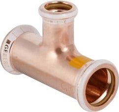 GEBERIT MAPRESS VERLOOP T-STUK GAS 90 GRADEN KOPER MET HNBR AFDICHTRING 28MM X 22MM X 28MM (PERSMOF X PERSMOF X PERSMOF) 34590