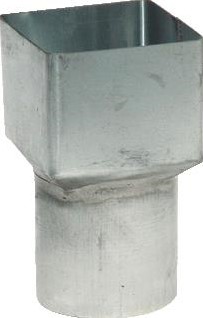 RHEINZINK WB VERLOOPSTUK VIERKANT/ROND 100X100MM/ROND 100MM 1635002250