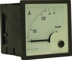 ELEQ AMPEREMETER INBOUW 72X72MM 75/1A AC WEEKIJZER OVERSTROOMSCHAAL 302210E