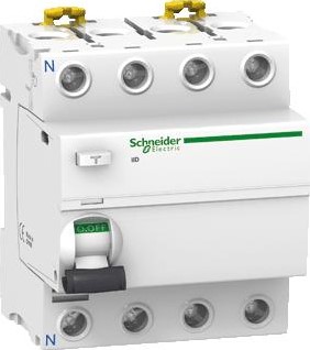 SCHNEIDER ELECTRIC IID AARDLEKSCHAKELAAR 4P IN=25A 30MA TYPE A A9R01425