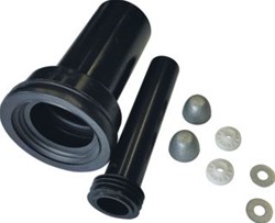 WISA AANSLUITGARNITUUR WANDCLOSET UITWENDIGE BUISDIAMETER AFVOER 90MM UITWENDIGE BUISDIAMETER SPOELBUIS 45MM LENGTE SPOELBUIS 230MM LENGTE AFVOERBUIS 230MM 8050390080