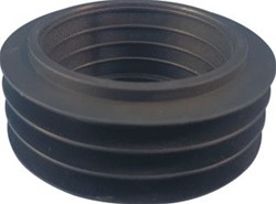 WISA CLOSETAANVOERMANCHET RECHT RUBBER ZWART LENGTE 25MM INWENDIG UITWENDIGE BUISDIAMETER AANSLUITING 55MM 8050880349