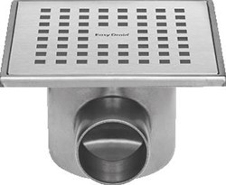 EASYDRAIN DRAIN AQUA PLUS 150X150MM AFVOERPUT MET ROOSTER RVS FIXT-50 AQUA+15X15-FT50
