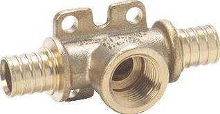 REHAU RAUTITAN LX FITTING MESSING T-STUK OPBOUW 20 X 1/2 X 20MM (SCHUIF X BINNENDRAAD X SCHUIF) ZAK VAN 10 STUKS 11681221001