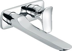 KLUDI AMBA AFBOUWDEEL VOOR 2-GATS INBOUW WASTAFELKRAAN MET UITLOOP 23CM CHROOM 532450575
