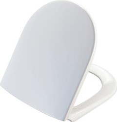 PRESSALIT OBJECTA D POLYGIENE CLOSETZITTING ZONDER DEKSEL. MET RVS BR7 SCHARNIER. KLEUR WIT 171011-BR7999