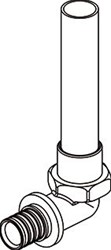 REHAU RAUTITAN LX FITTING KOPER OVERGANGSKOPPELING 12MM X 12MM KOPER BUIS 150MM HAAKS (SCHUIF X BUIS) 11681791001