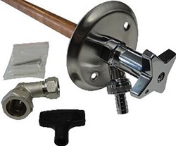 PONNOPLASTIC VORSTVRIJE GEVELKRAAN COMBINATIE MET 1-2 AANSLUITING VOOR MUURDIKTE TOT 400MM 05-0046