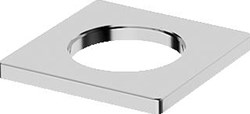 HANSA LIVING ROZET VIERKANT VOOR KRANEN MET ZIJBEDIENING 5.5X5.5CM CHROOM 66360000